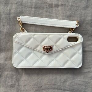 Chic Quilted Rubber Creamy White iPhone Case